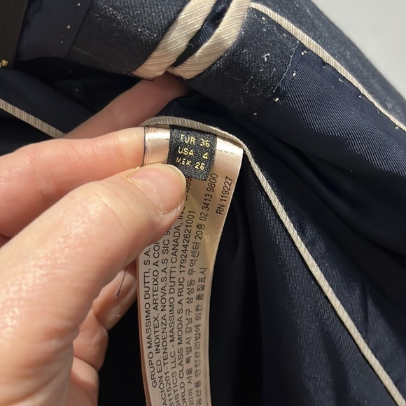 Massimo Dutti Fine Pinstripe Tailored Wool Blazer - Picture 7 of 7